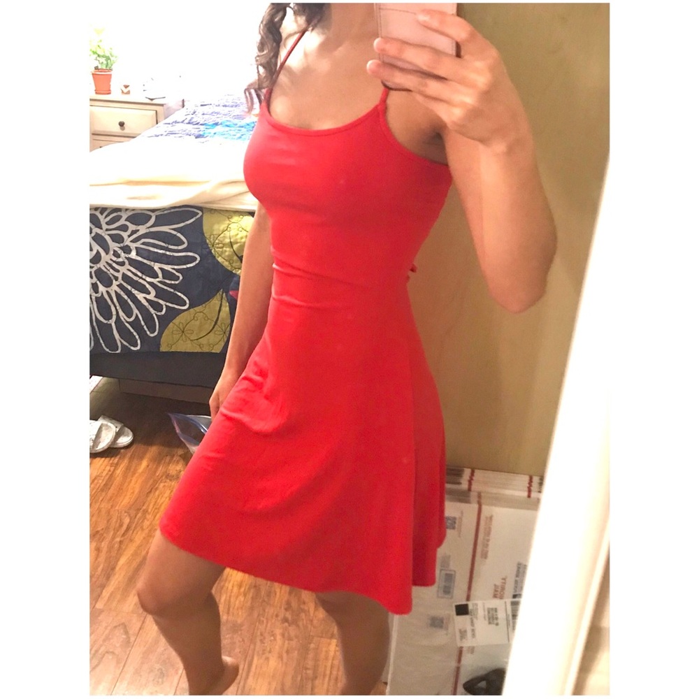 H&M red dress size 4